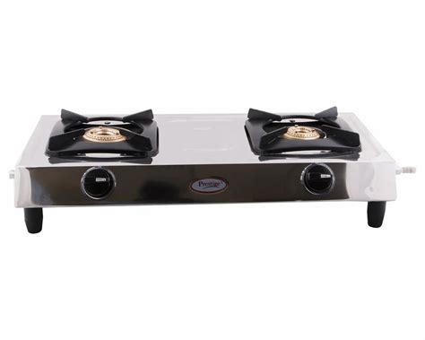 prestige star stainless steel 2 burner gas stove